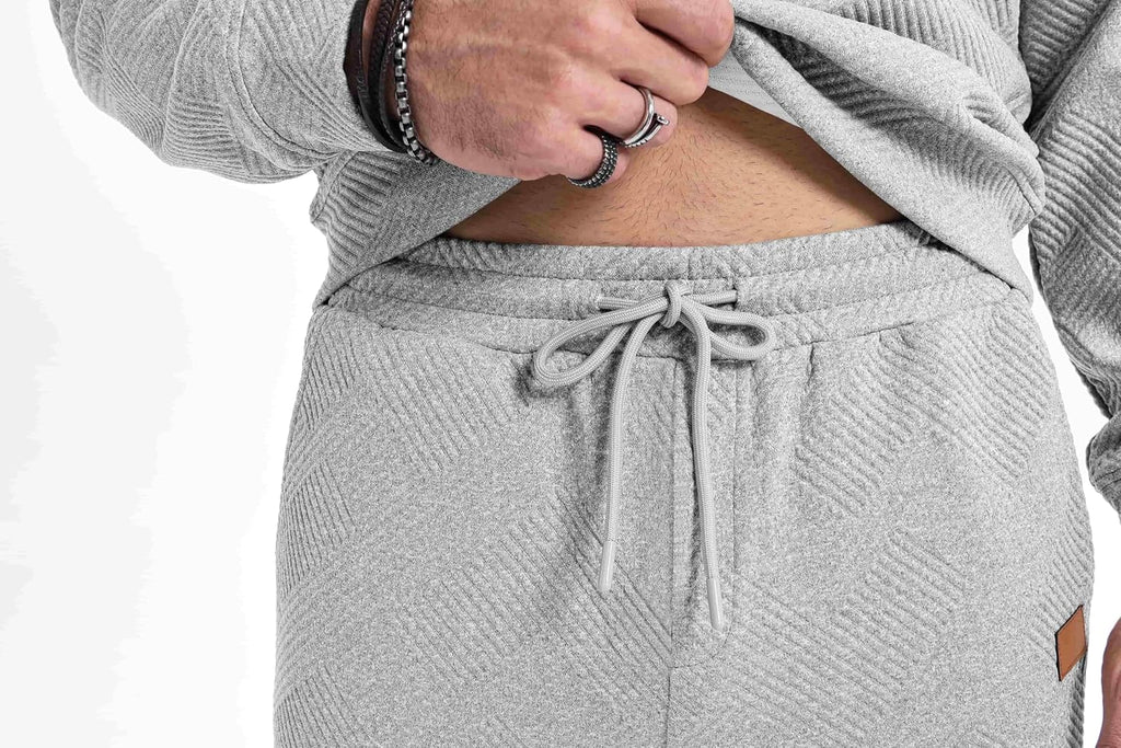 Mens 2 Piece Sweatsuit Crewneck Joggers Tracksuit